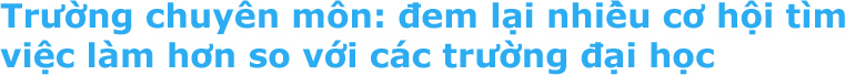 Trường chuyên môn: đem lại nhiều cơ hội tìm việc làm hơn so với các trường đại học